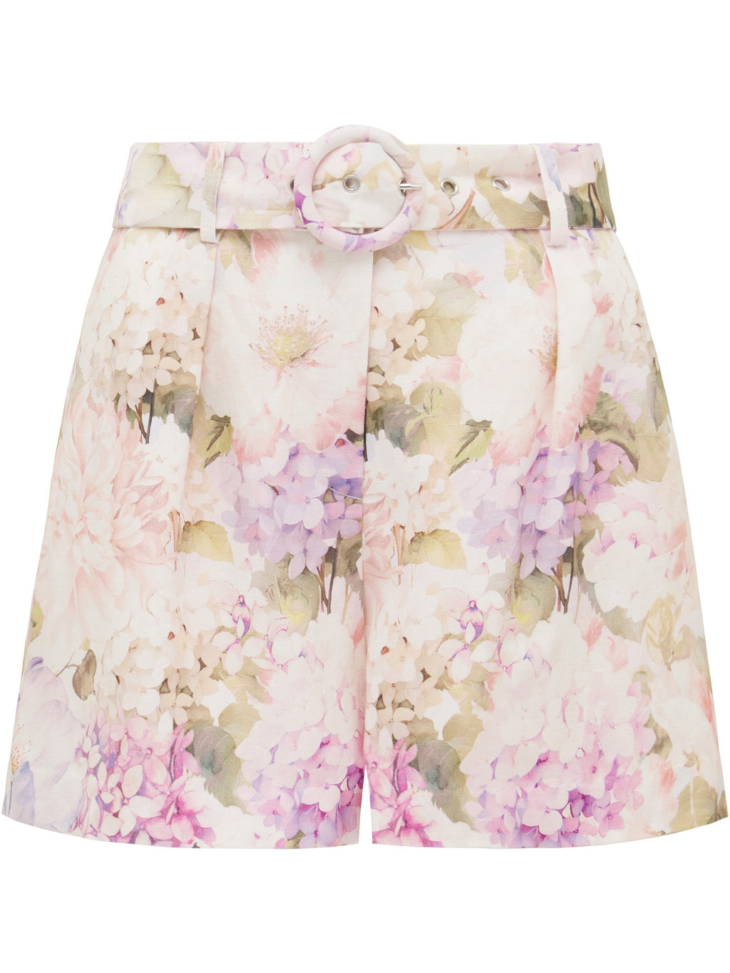  Kiara Belted Linen Shorts