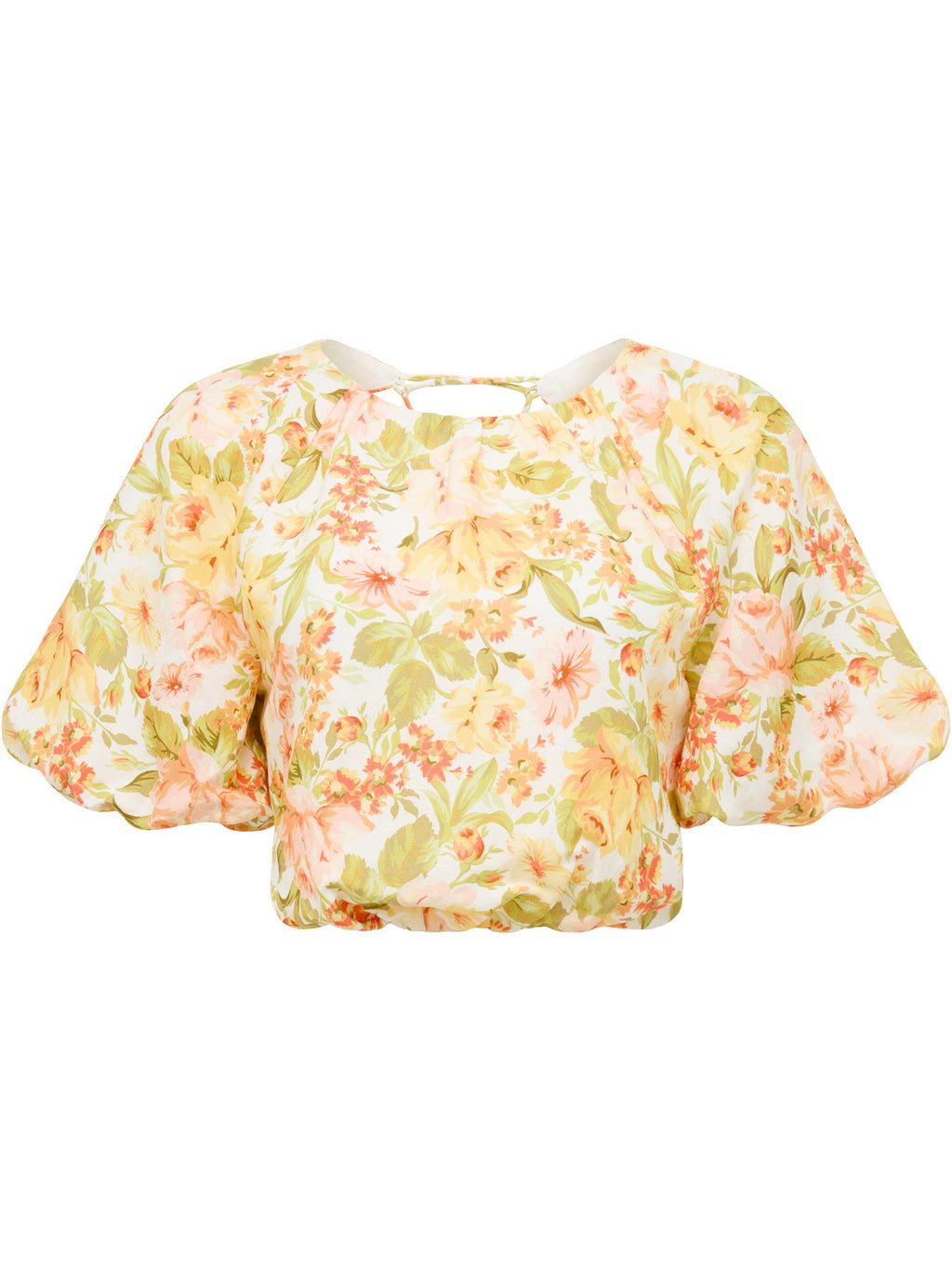 Tatiana Tie Back Linen Crop Top