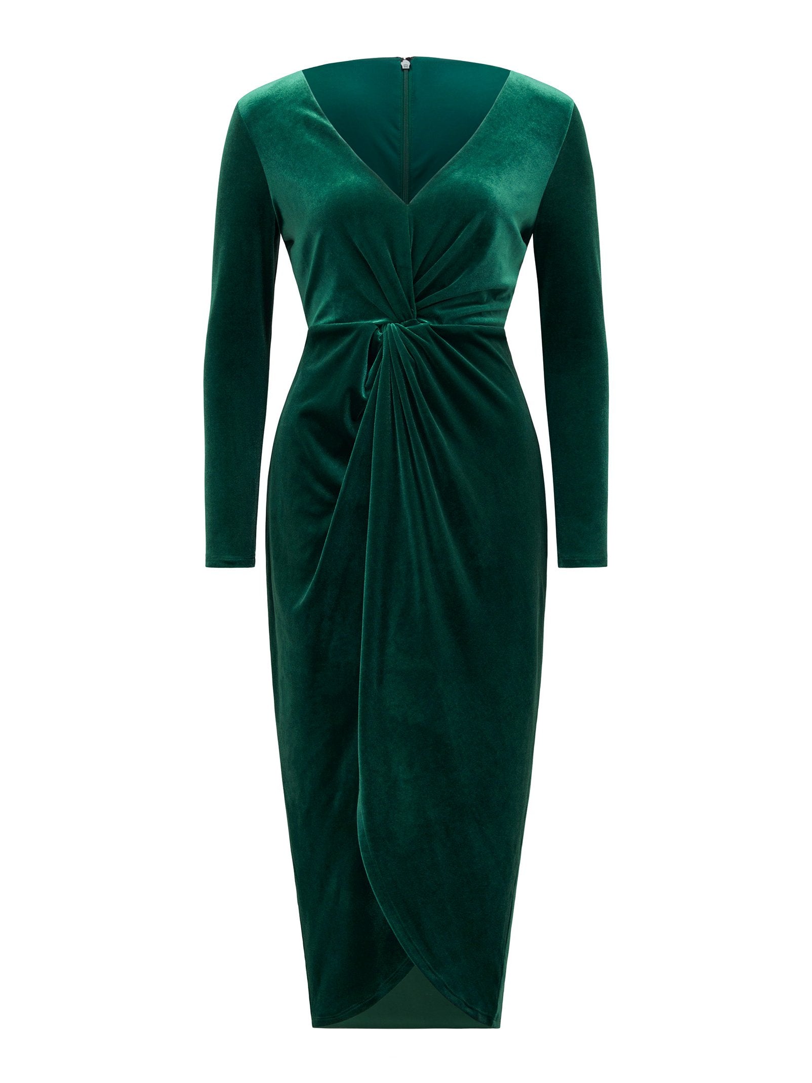 Sofia Petite Velvet Twist Midi Dress