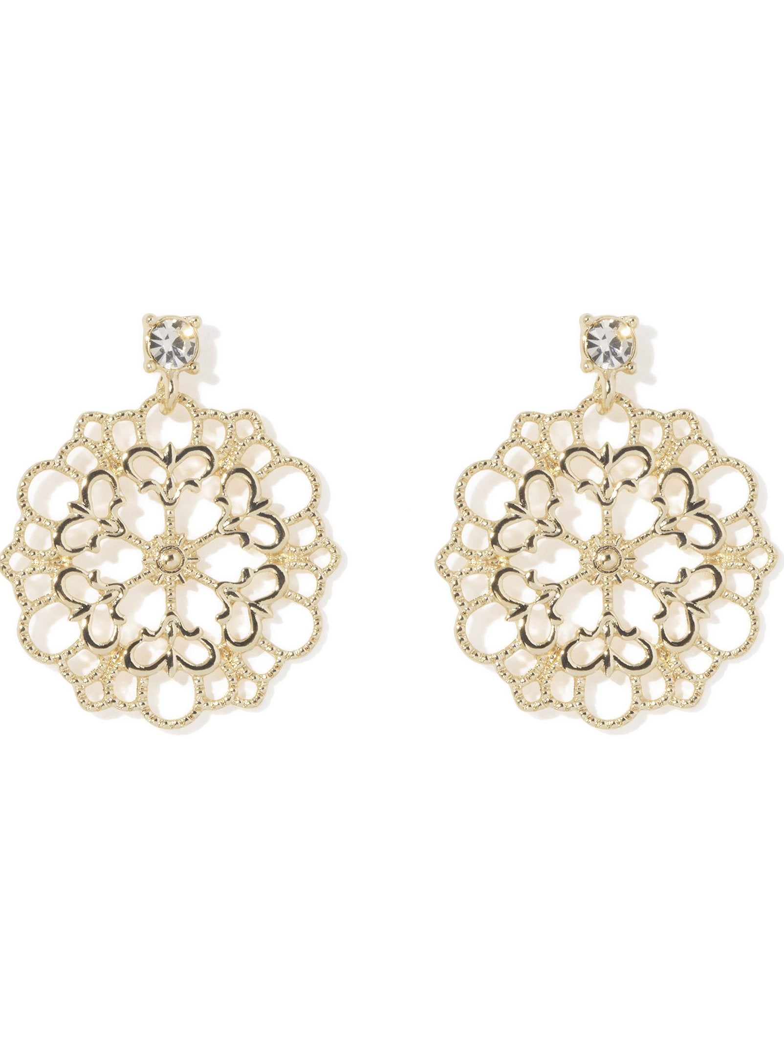Daphne Filagree Crystal Earring