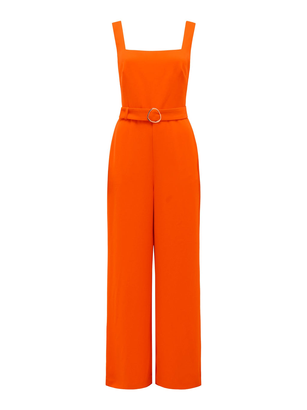 Marie Square Neck Belted Jumpsuit