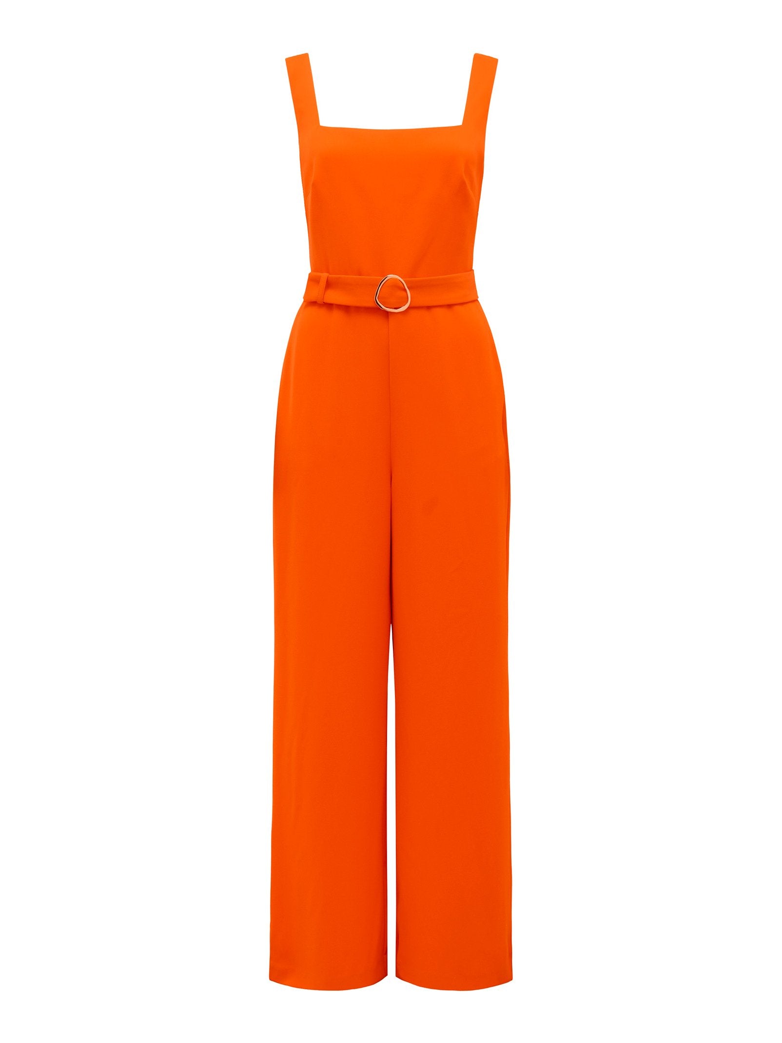 Marie Square Neck Belted Jumpsuit