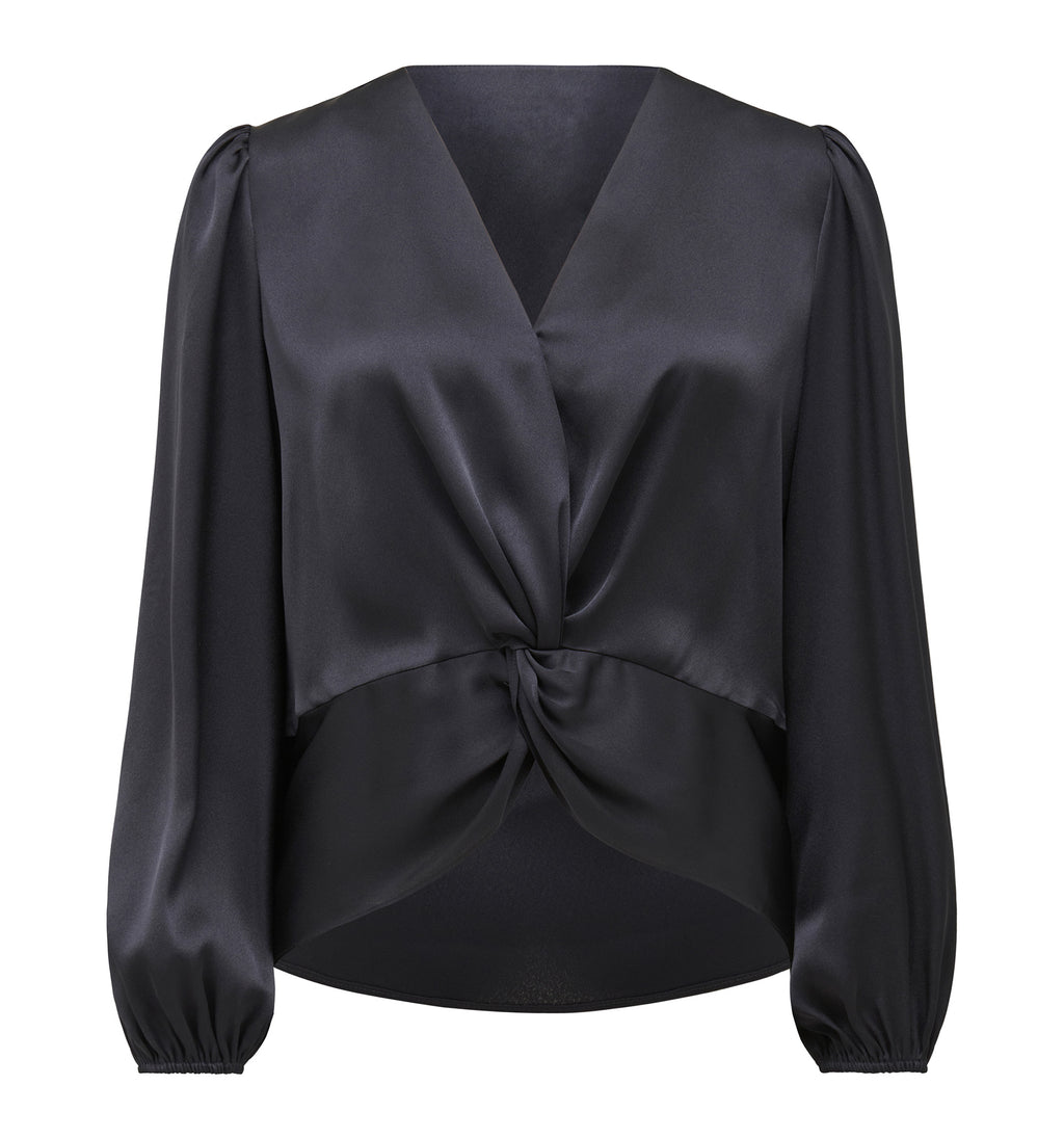 Christale Petite Twist Satin Blouse