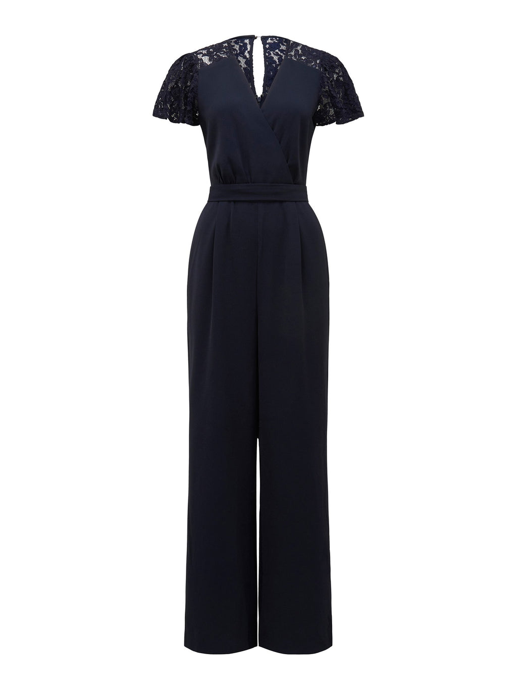 Tarsha Lace Flutter Sleeve Jumpsuit