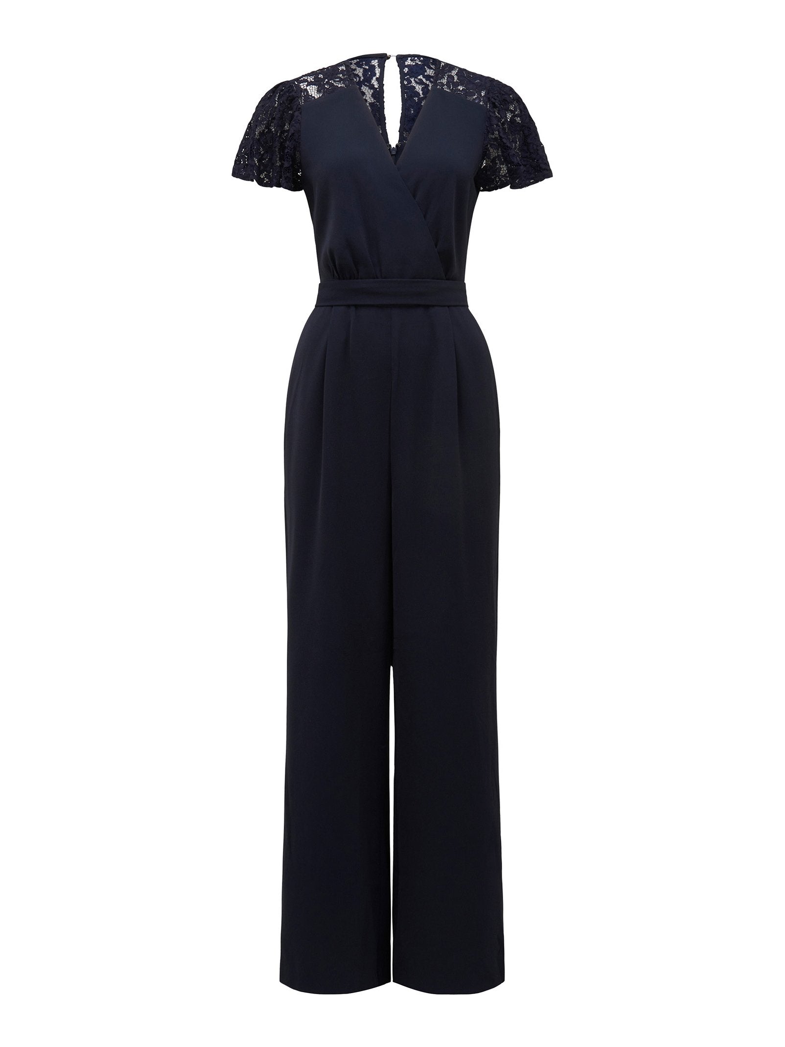 Tarsha Lace Flutter Sleeve Jumpsuit