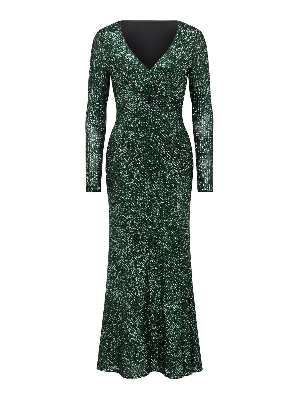 Laurie Sequin Long Sleeve Gown