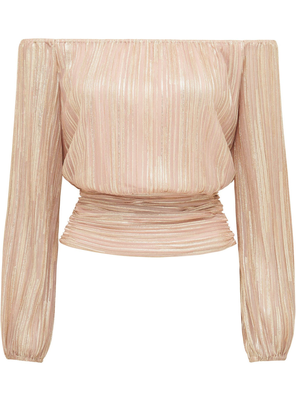 Keisha Plisse Bardot Top