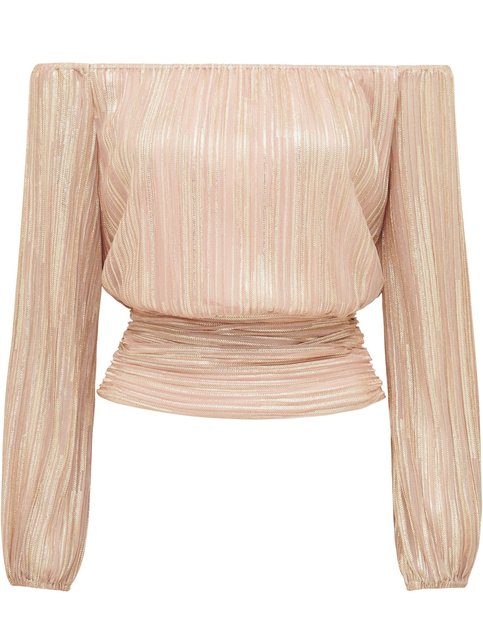 Keisha Plisse Bardot Top