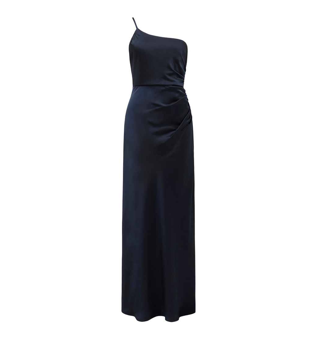 Kelly One Shoulder Satin Maxi Dress