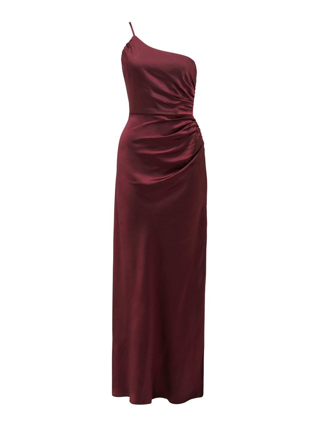 Kelly One Shoulder Satin Maxi Dress