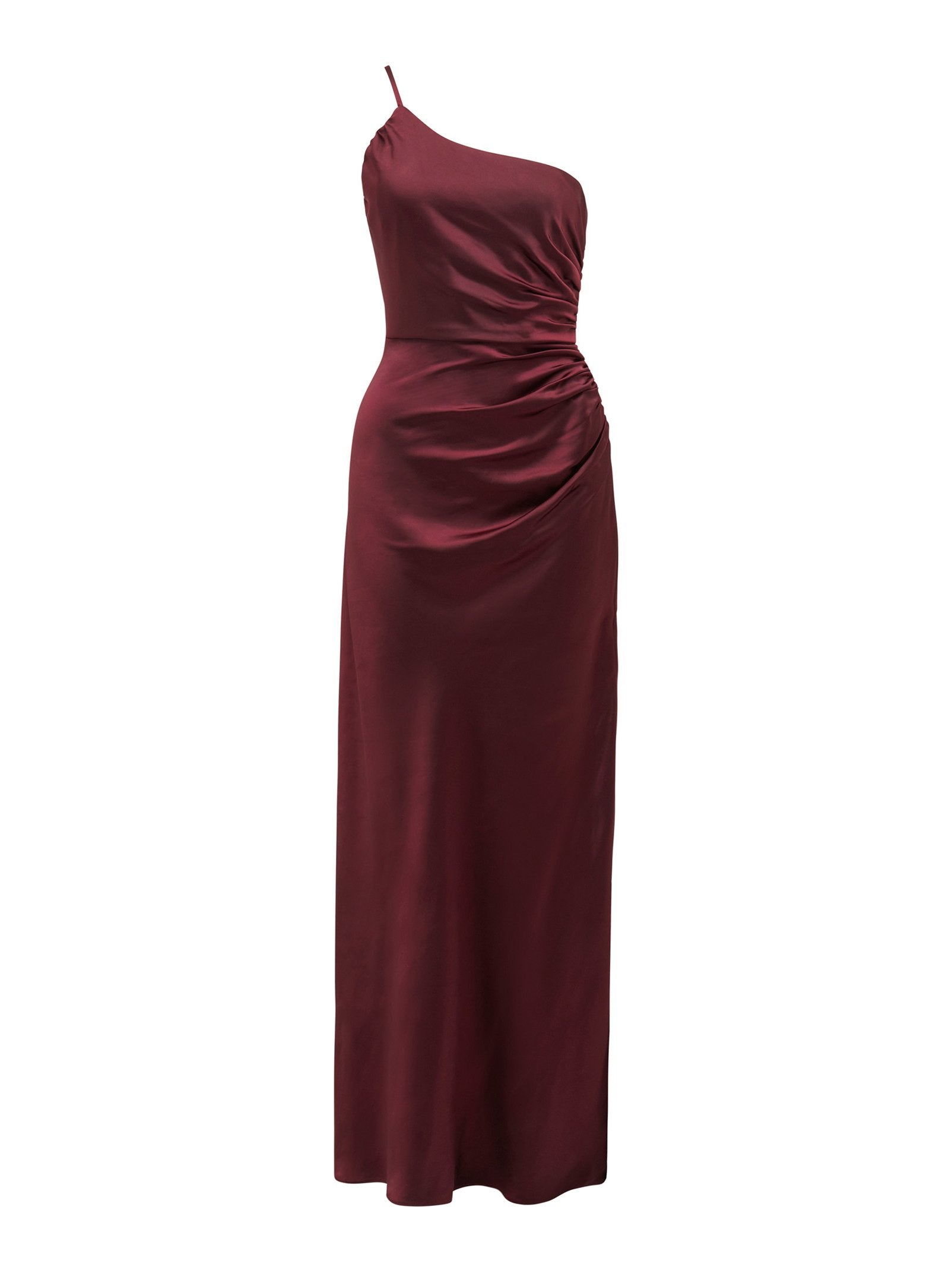 Kelly One Shoulder Satin Maxi Dress