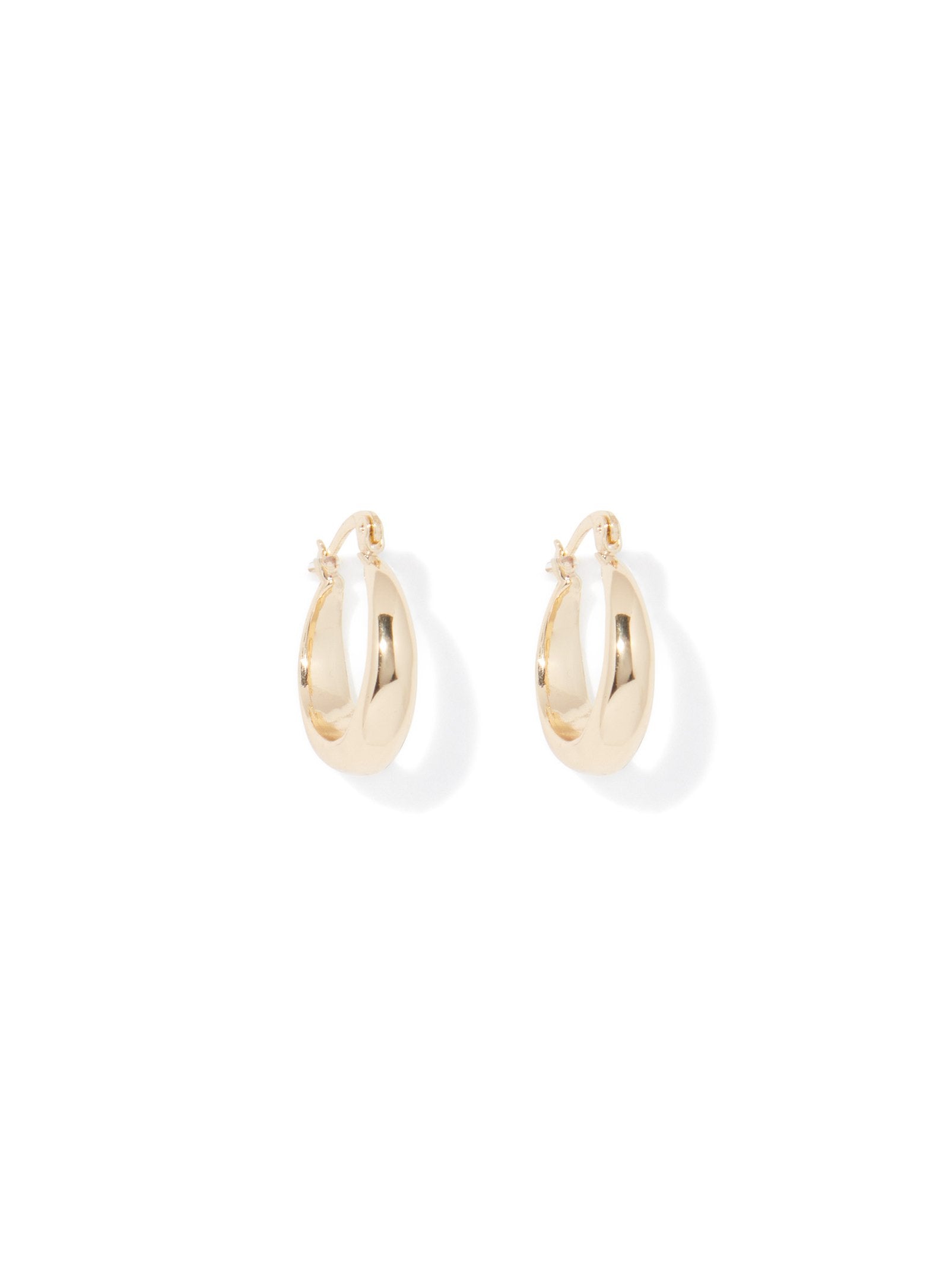 Dionne Hinge Gold Plated 15mm Hoop Earring