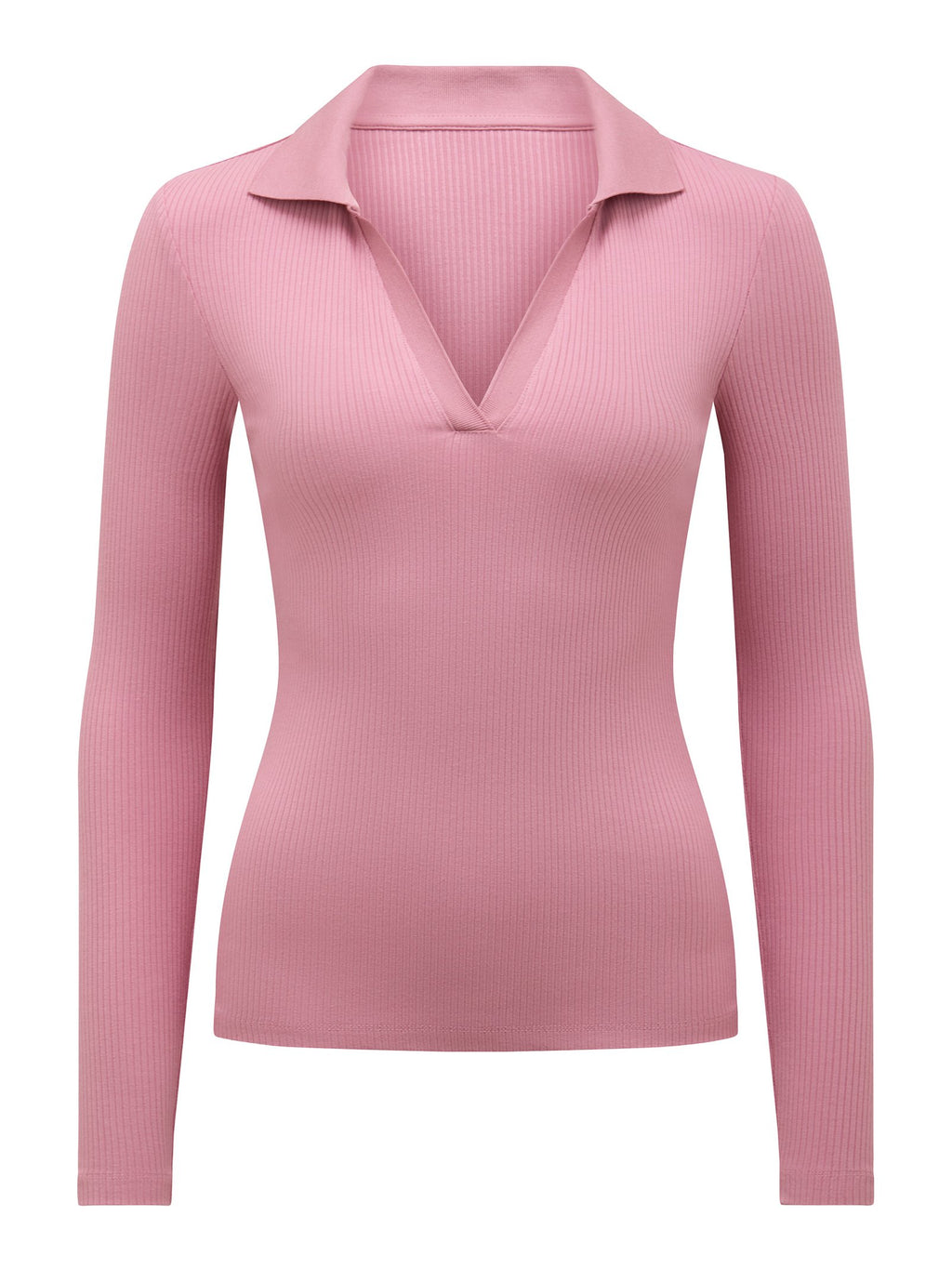  Paris V-Neck Polo Long Sleeve Top