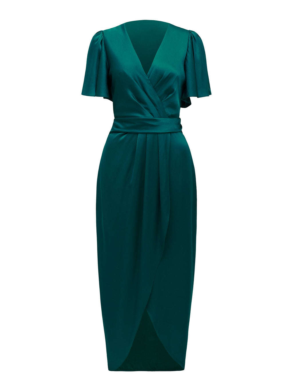 Estelle Flutter Sleeve Midi Dress