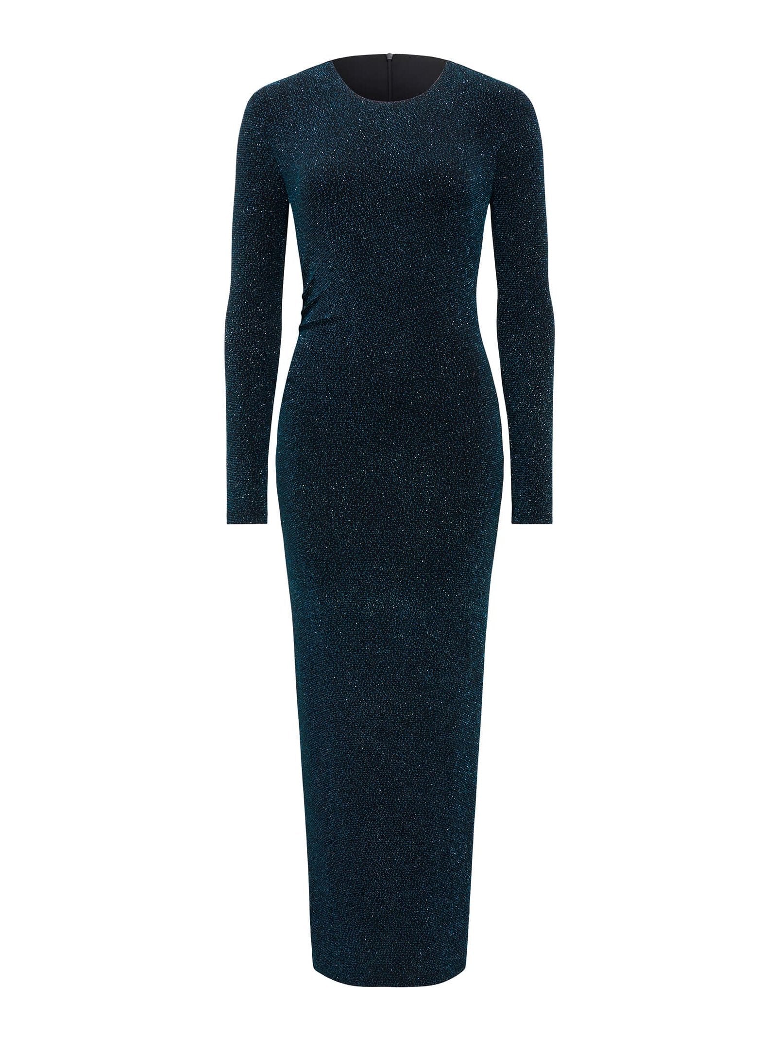 Monica Ruched Glitter Bodycon Dress