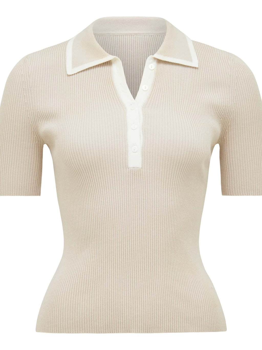  Jo Collar Knit Polo Top