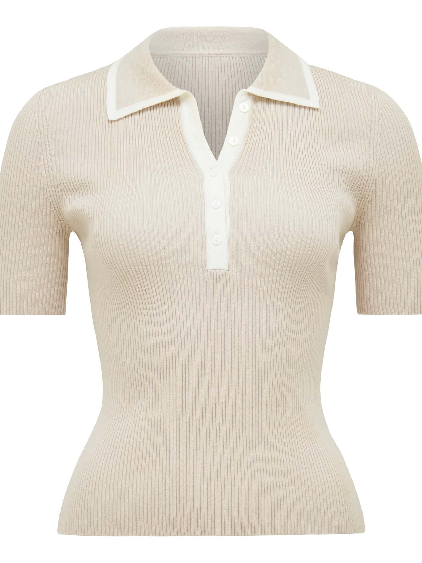  Jo Collar Knit Polo Top