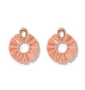 Charli Metal & Raffia Hoop Earring