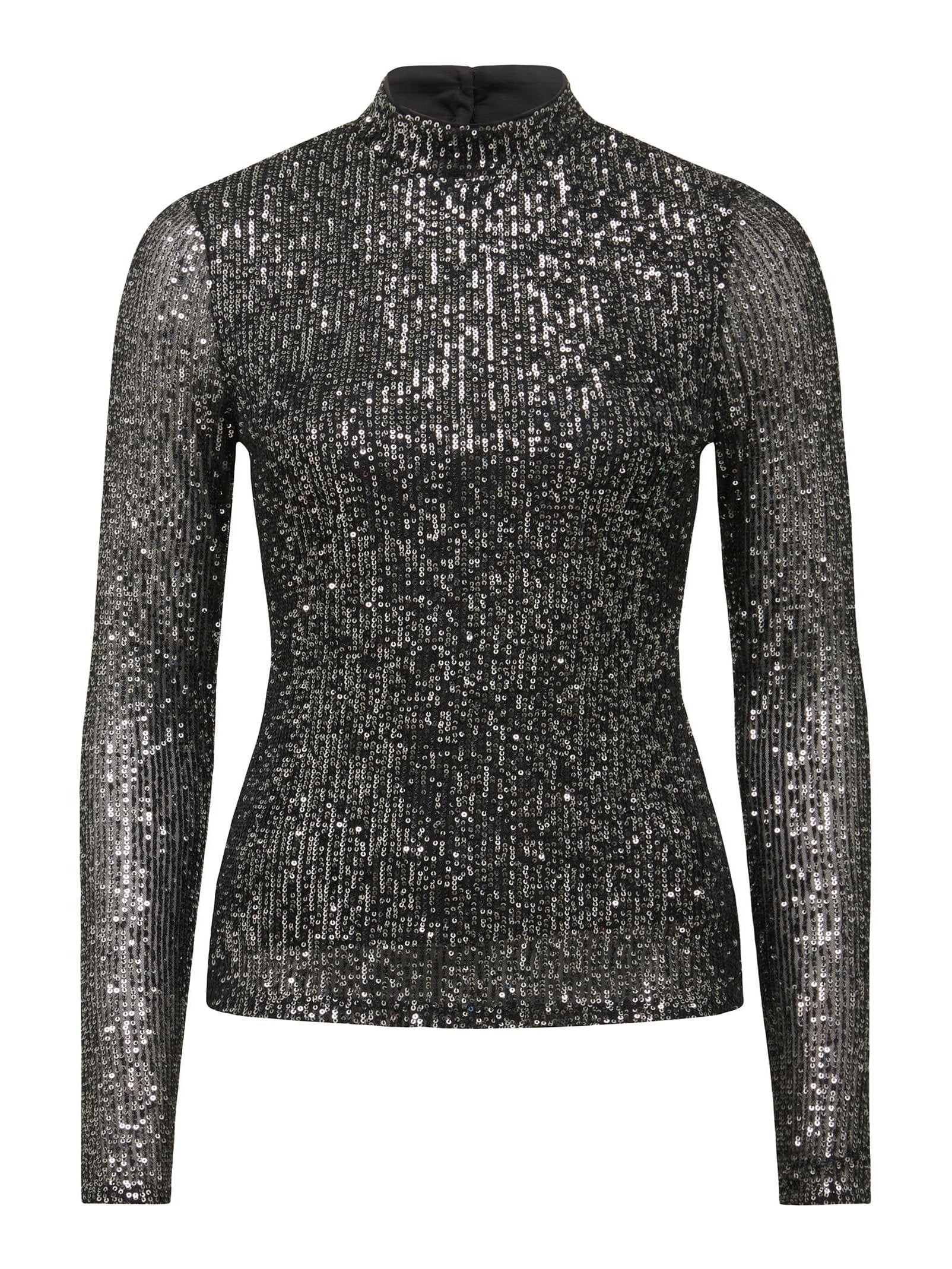 Anthea High Neck Sequin Top