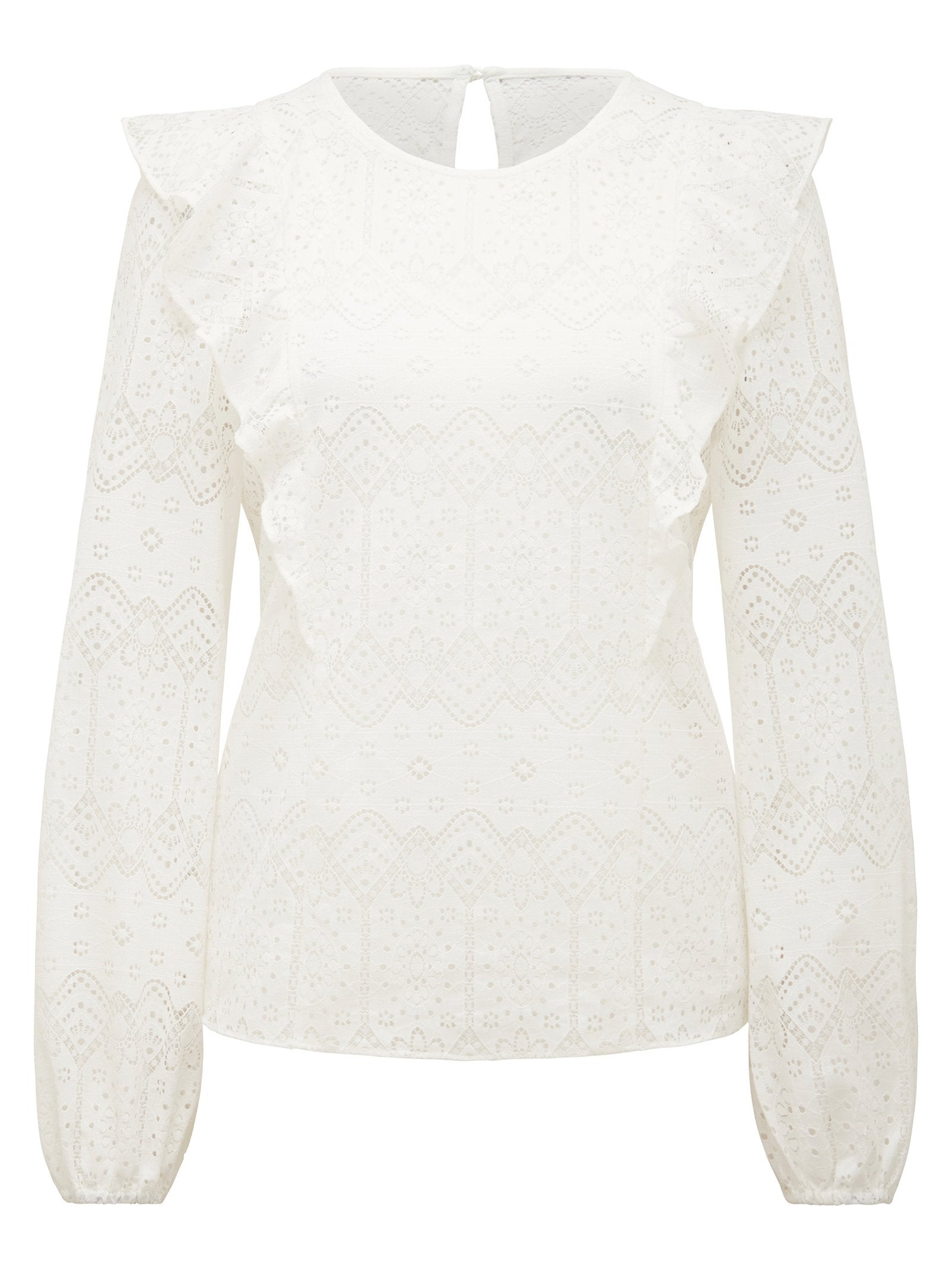  Adriana Ruffle Lace Blouse