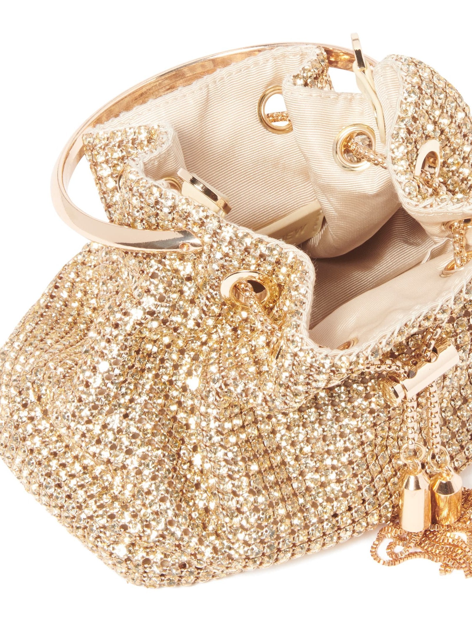  Skylah Sparkle Metal Handle Clutch