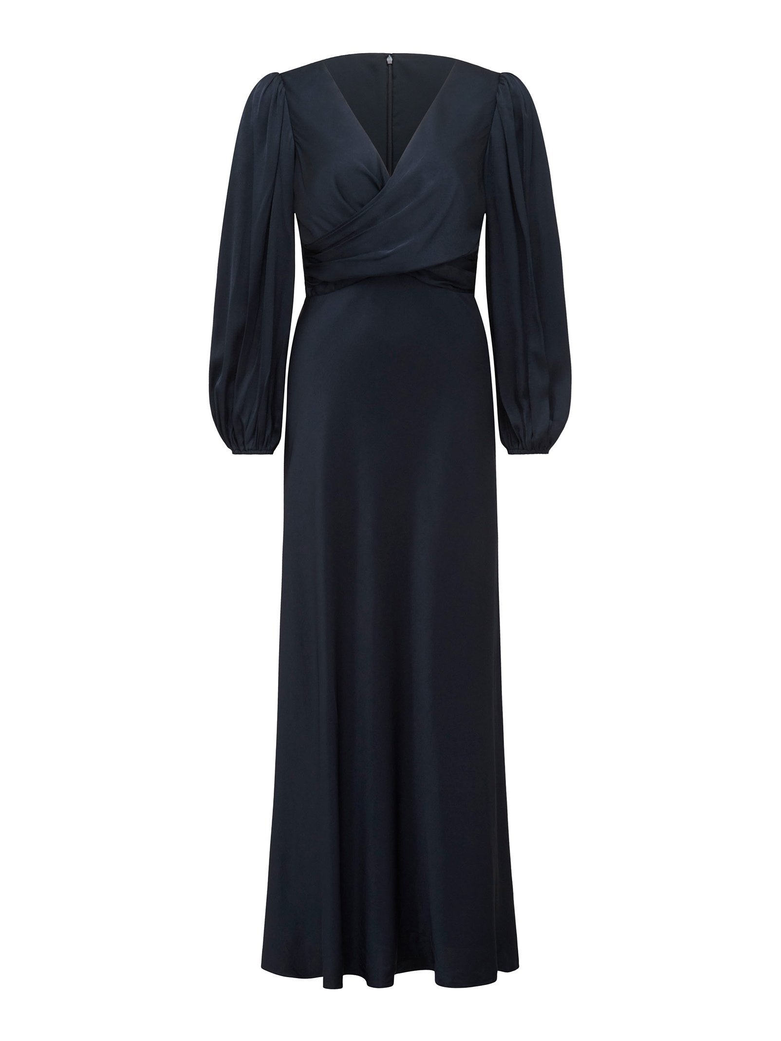  Marla Twist Front Satin Maxi Dress
