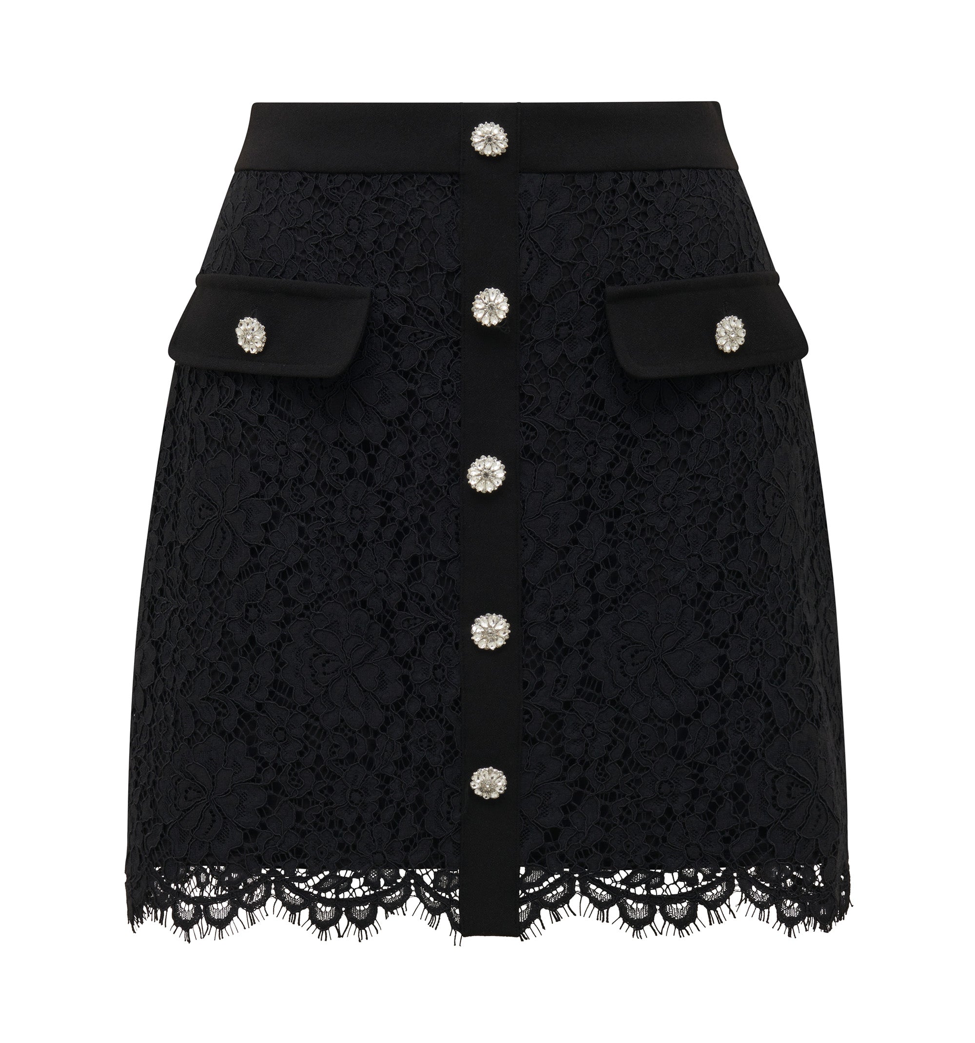 Lara Lace Scallop Mini Skirt