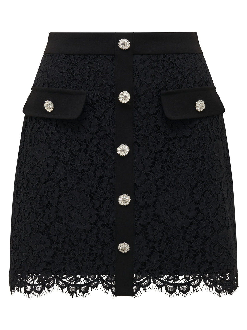  Lara Lace Scallop Mini Skirt