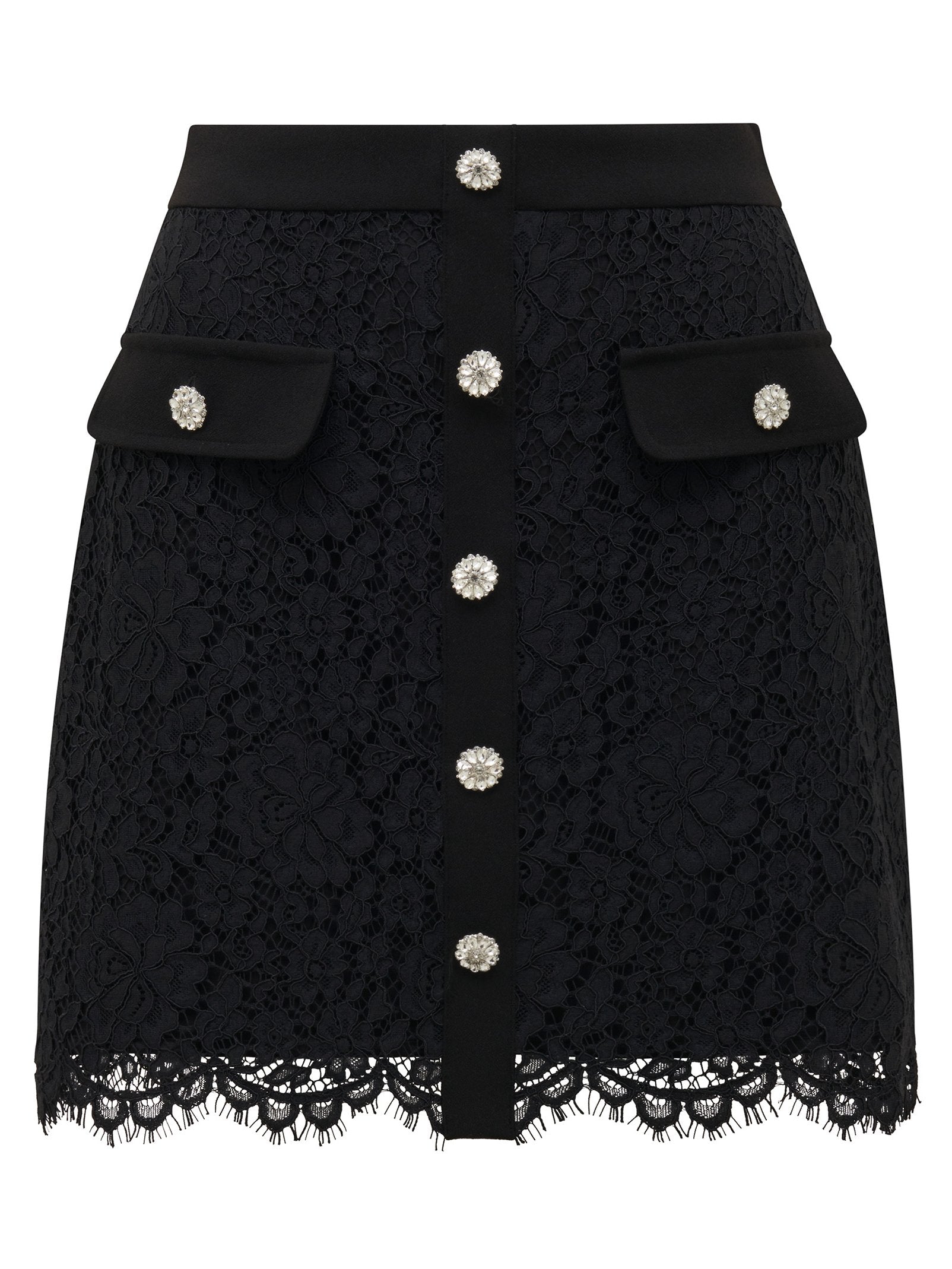  Lara Lace Scallop Mini Skirt
