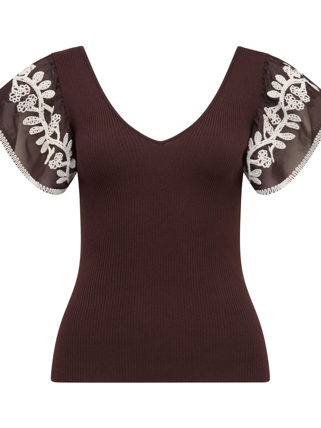 Elodie Frill Sleeve Knit Tank