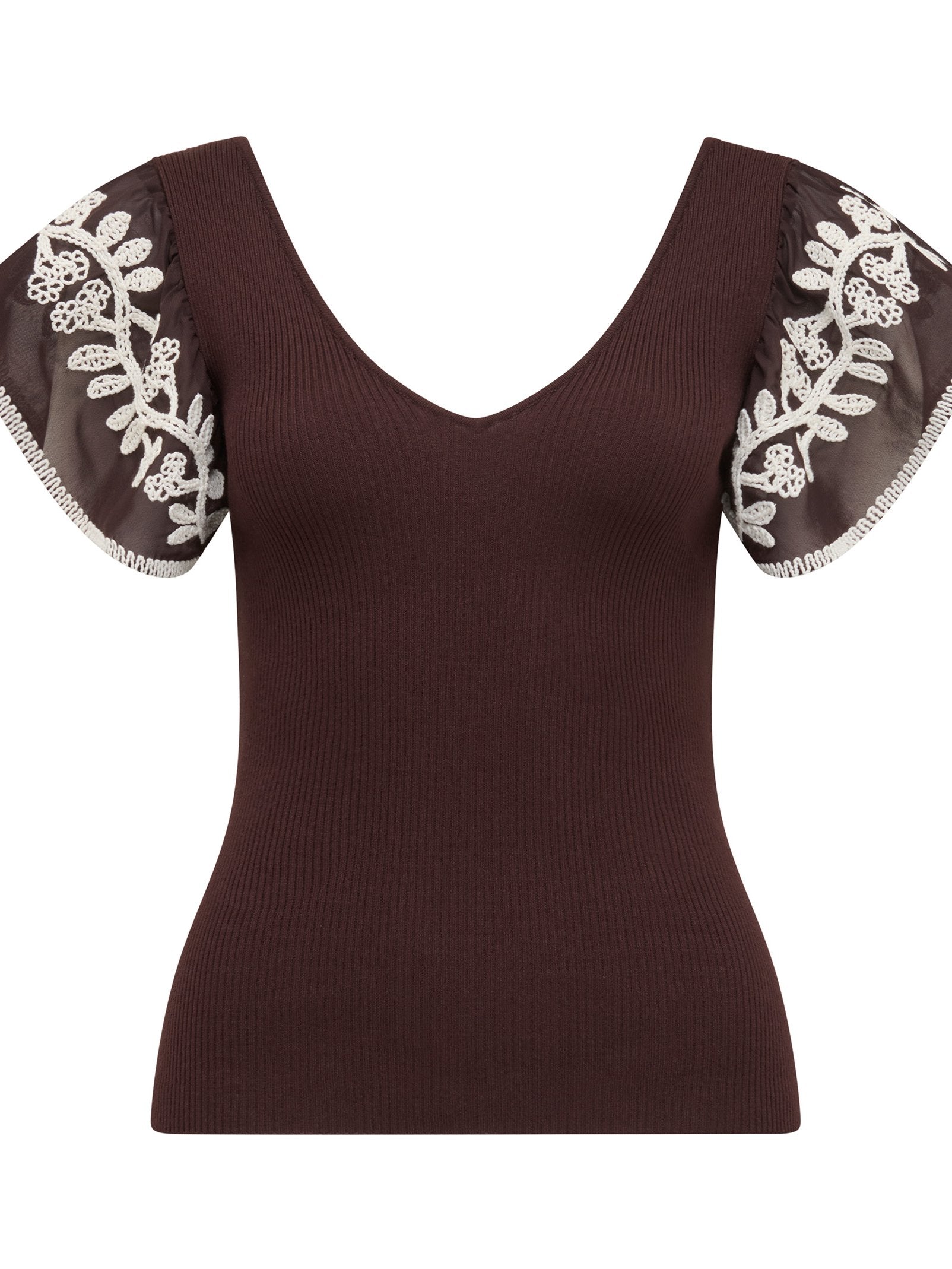 Elodie Frill Sleeve Knit Tank