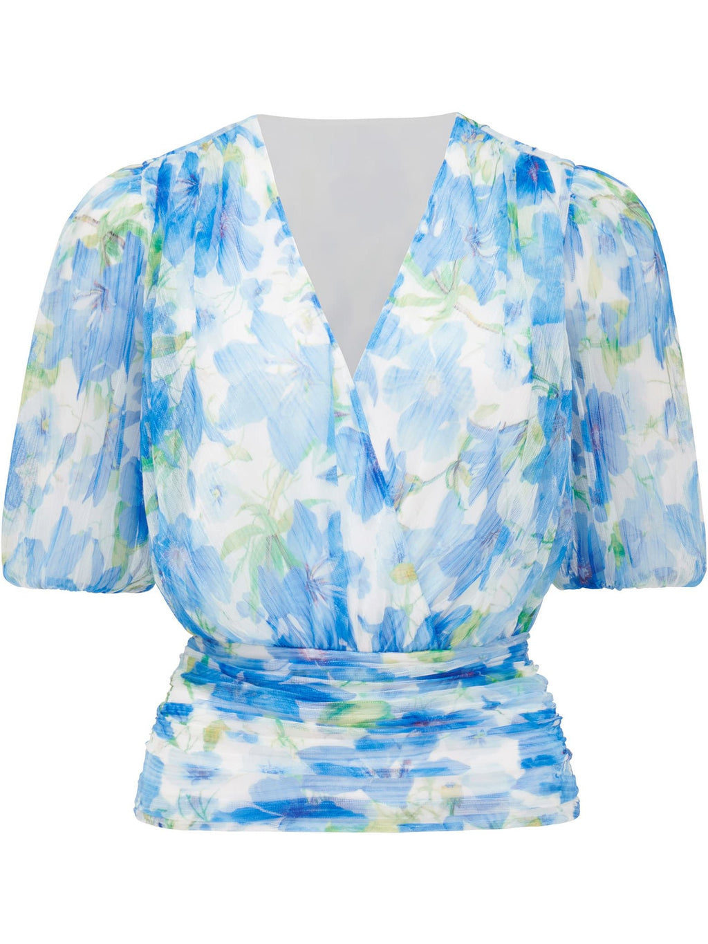 Wendall Wrap Front Plisse Top