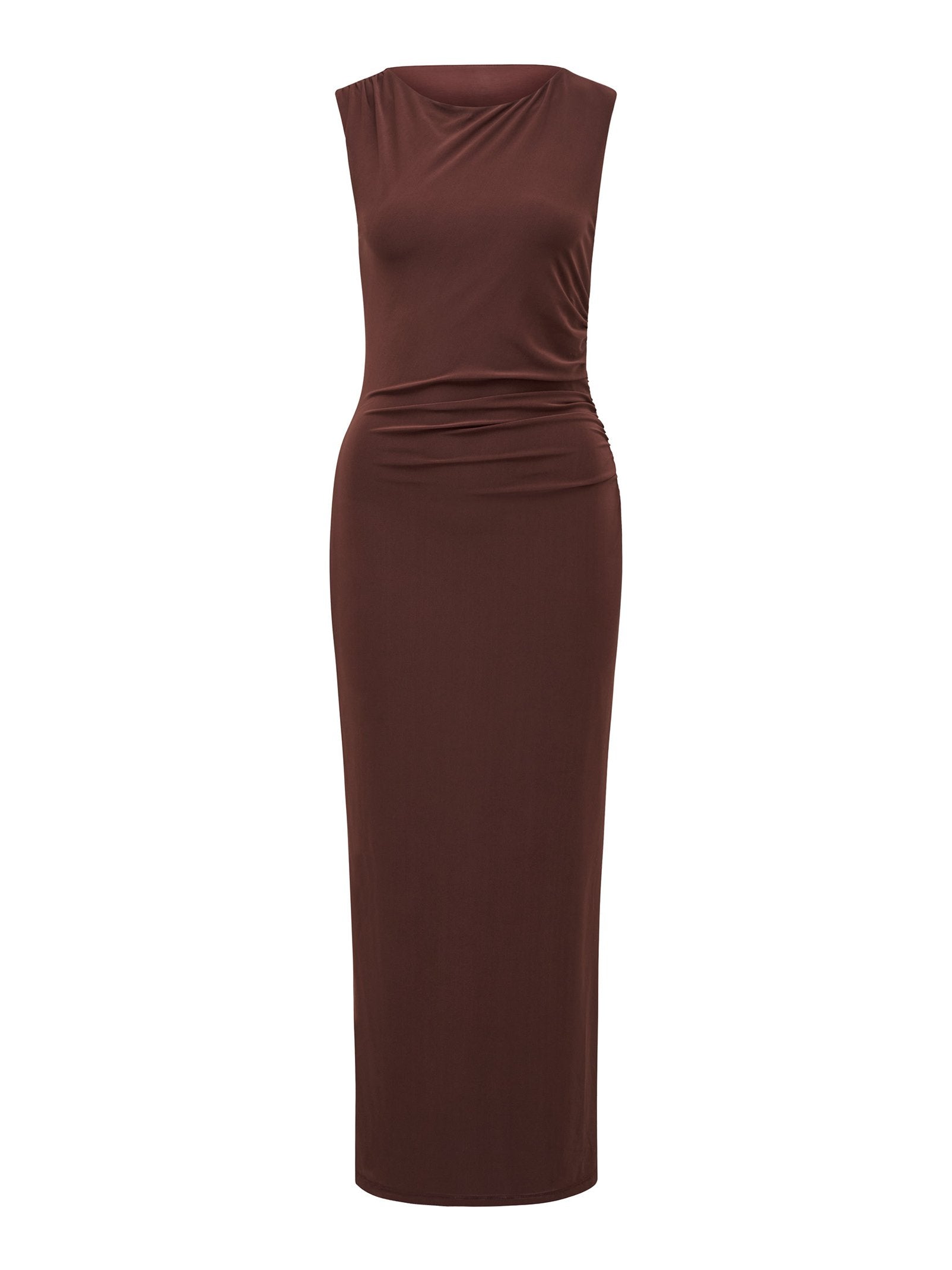  Ally Sleeveless Mesh Midi Dress