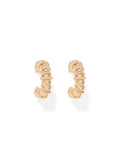 Signature Sakura Stone Swirl Hoop Earring