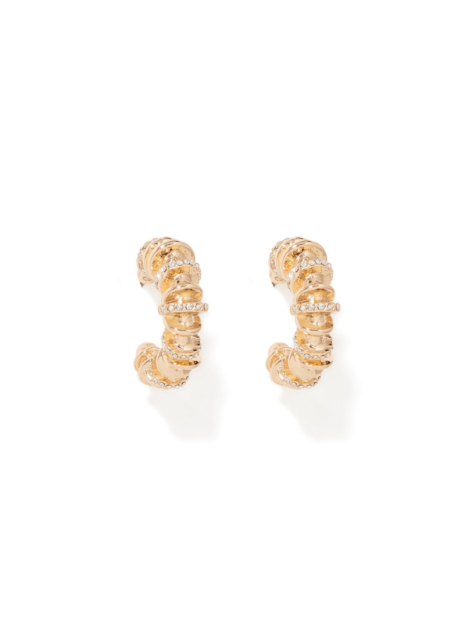 Signature Sakura Stone Swirl Hoop Earring