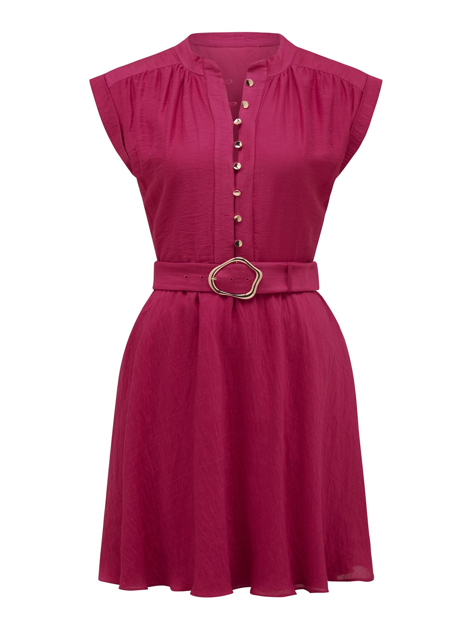 Lucille Textured Belted Mini Dress