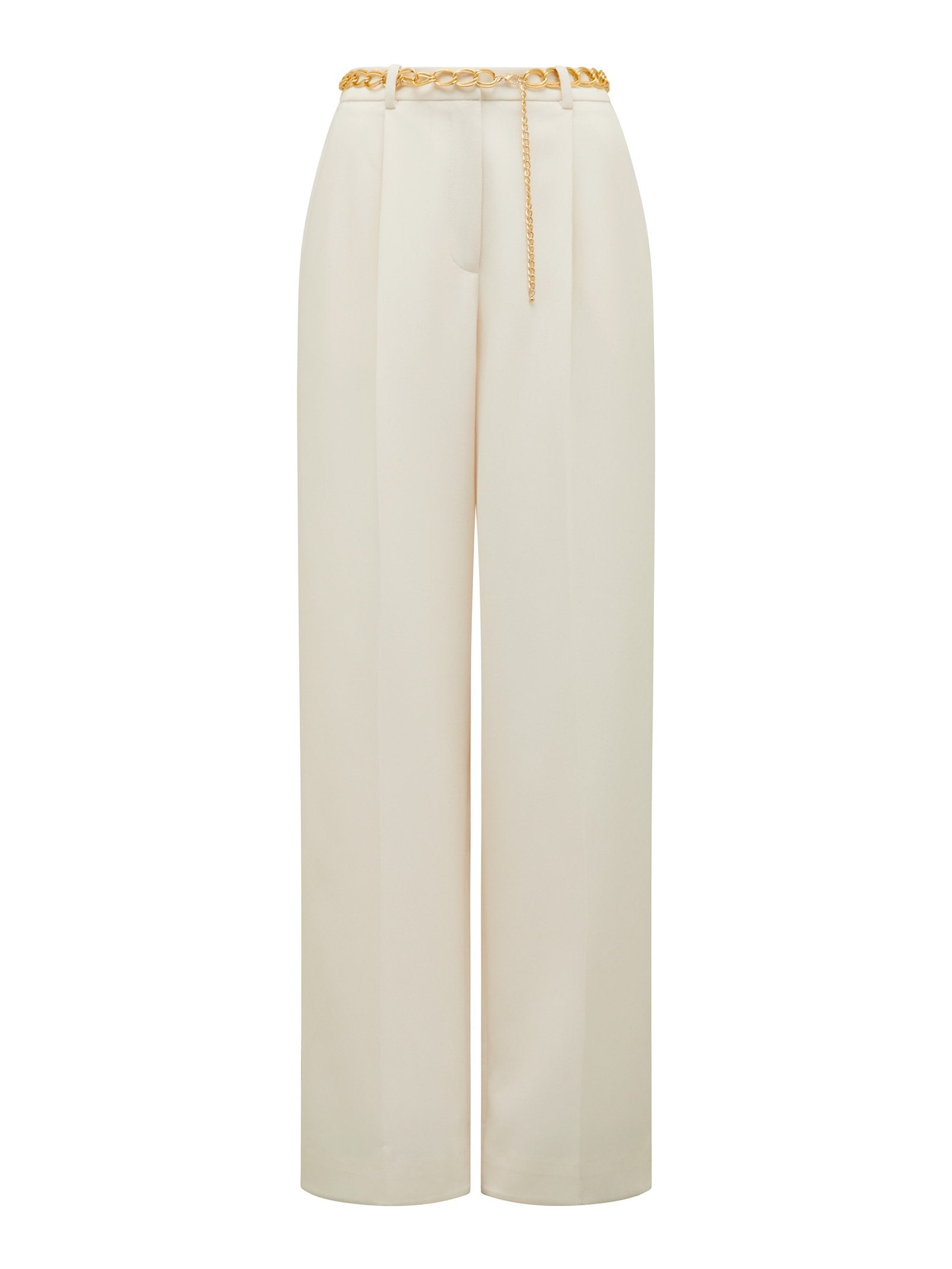  Taya Chain Belt Wide Leg Pant