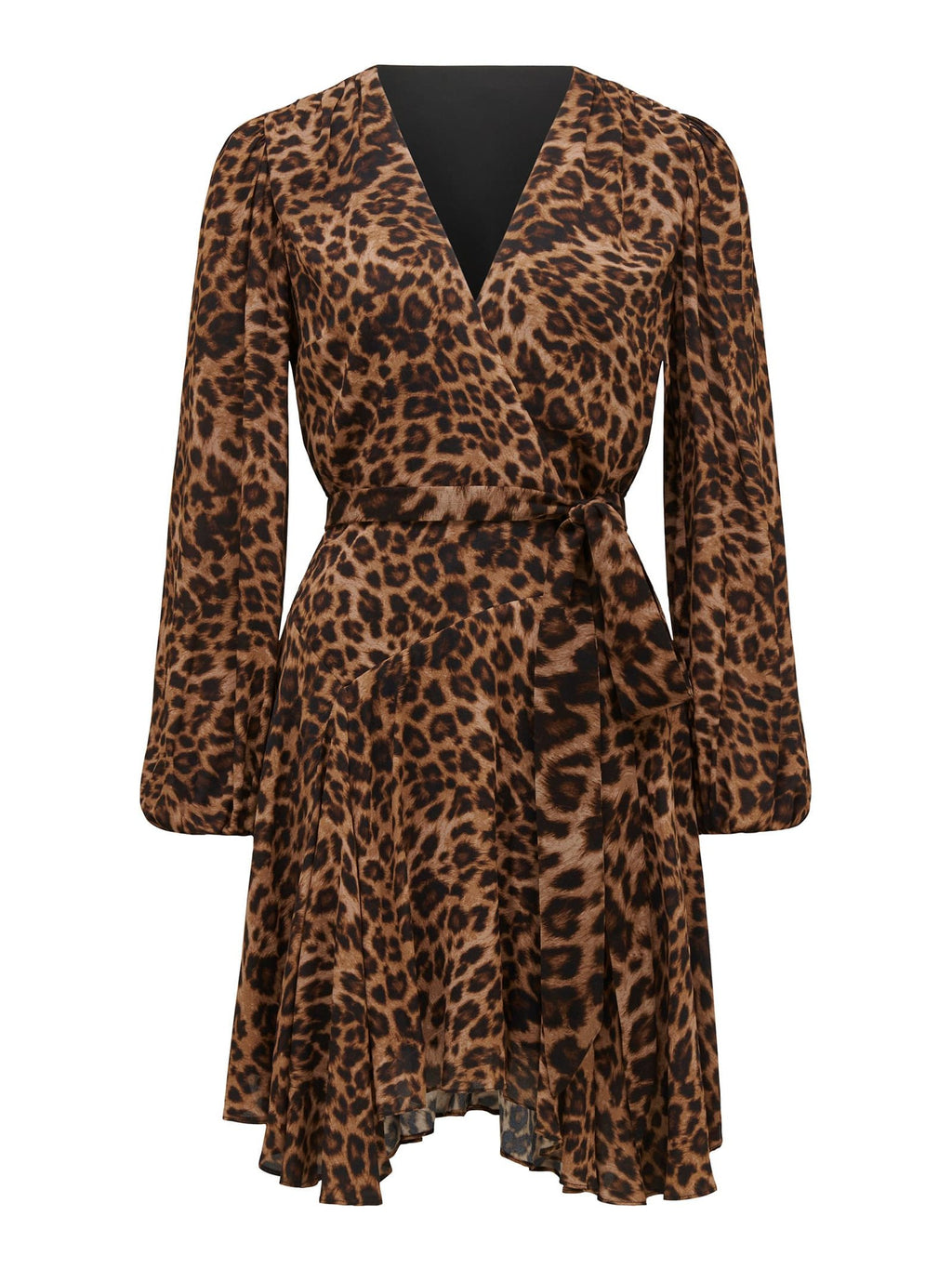  Amila Belted Godet Mini Dress