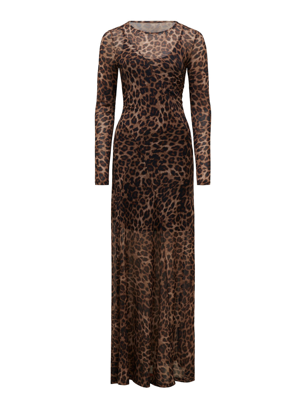  Libby Mesh Spliced Midi Dress