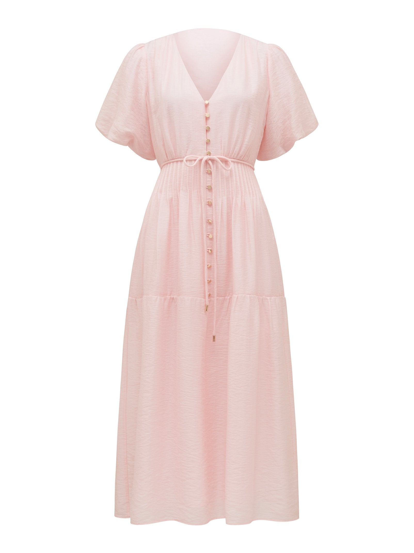  Addison Petite Textured Pintuck Midi Dress