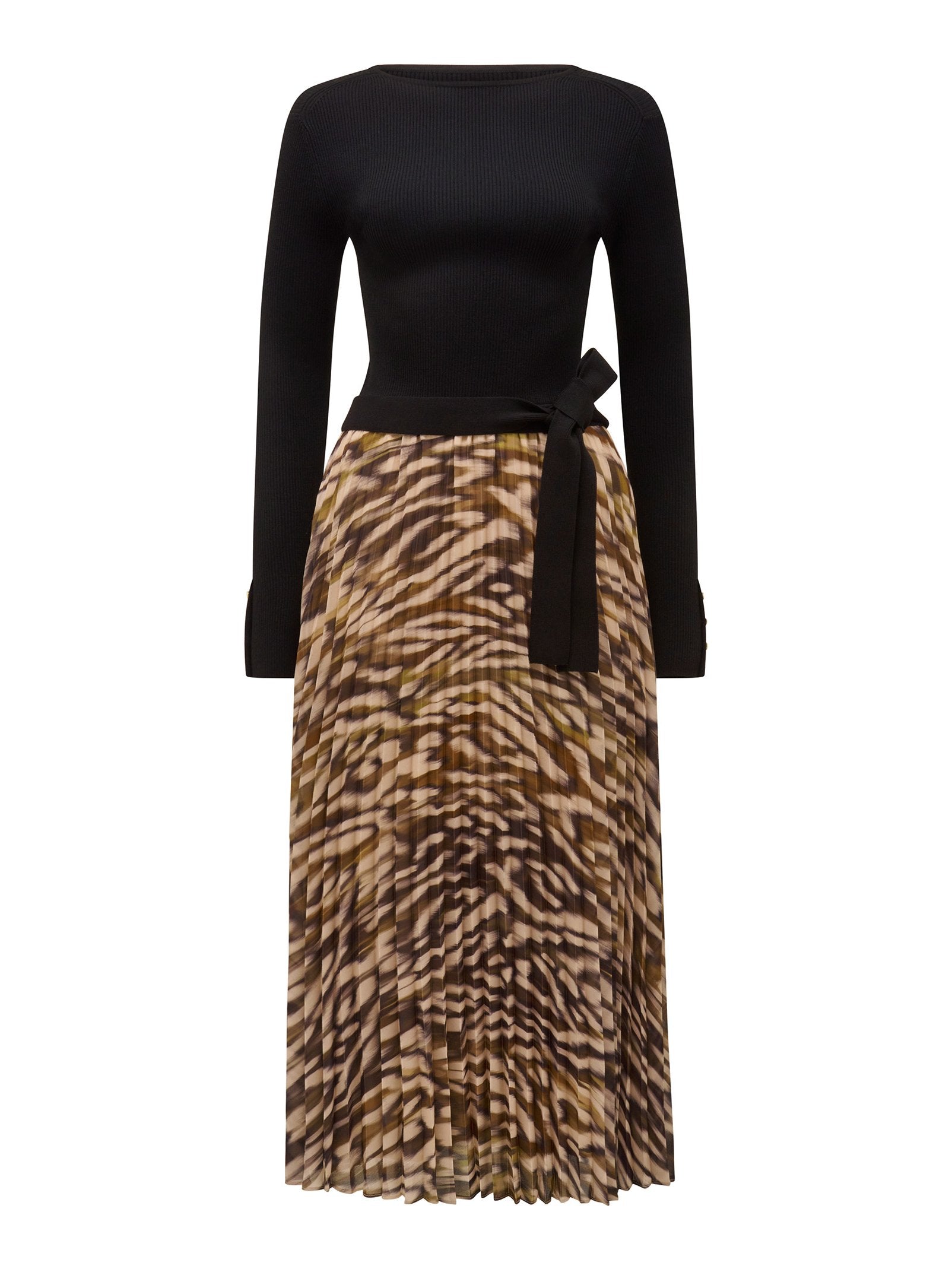  Bree Print Hem Knitted Dress