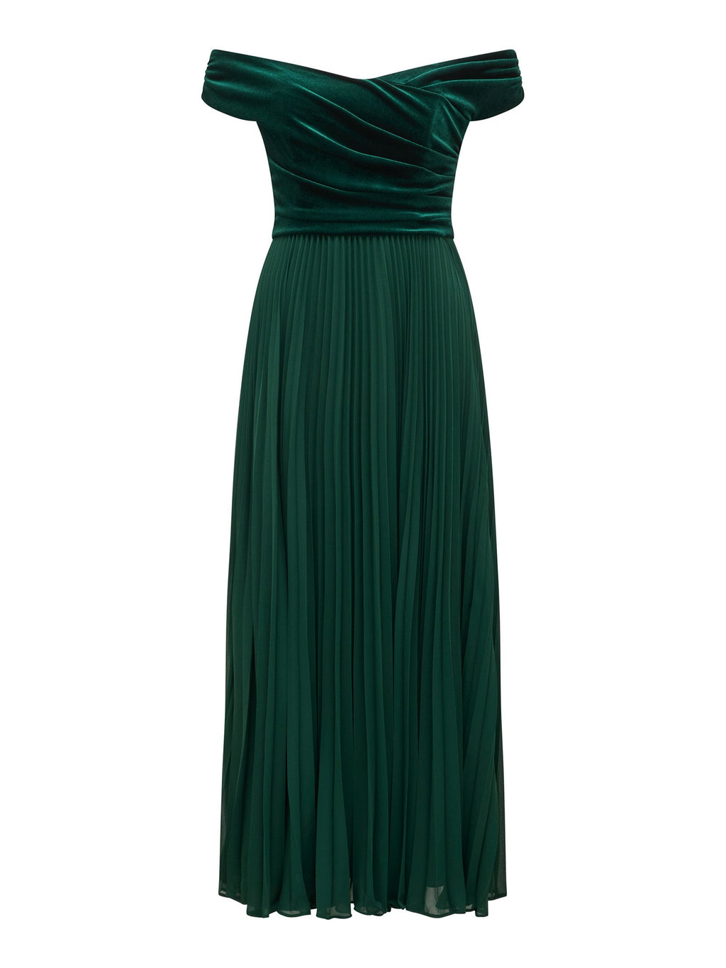  Rebecca Off Shoulder Velvet Gown
