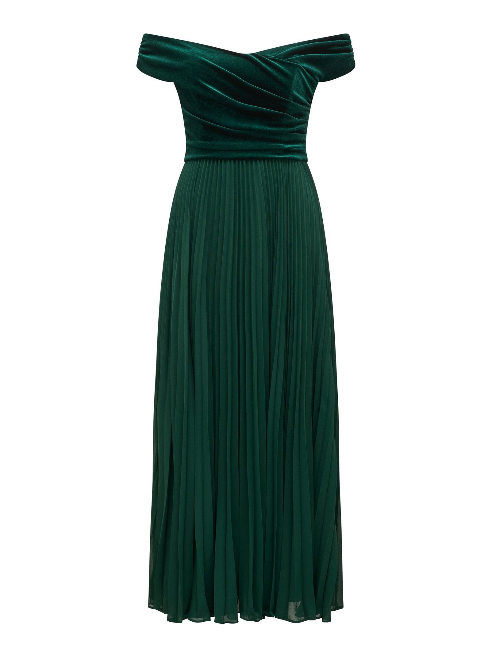 Rebecca Off Shoulder Velvet Gown