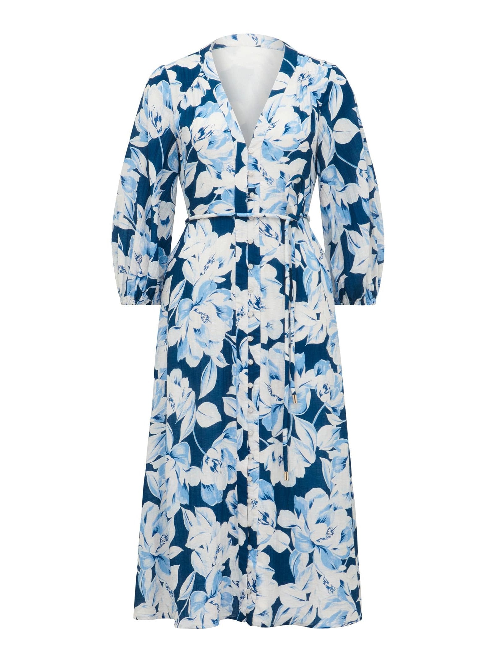  Brynn Petite Waist Tie Midi Dress
