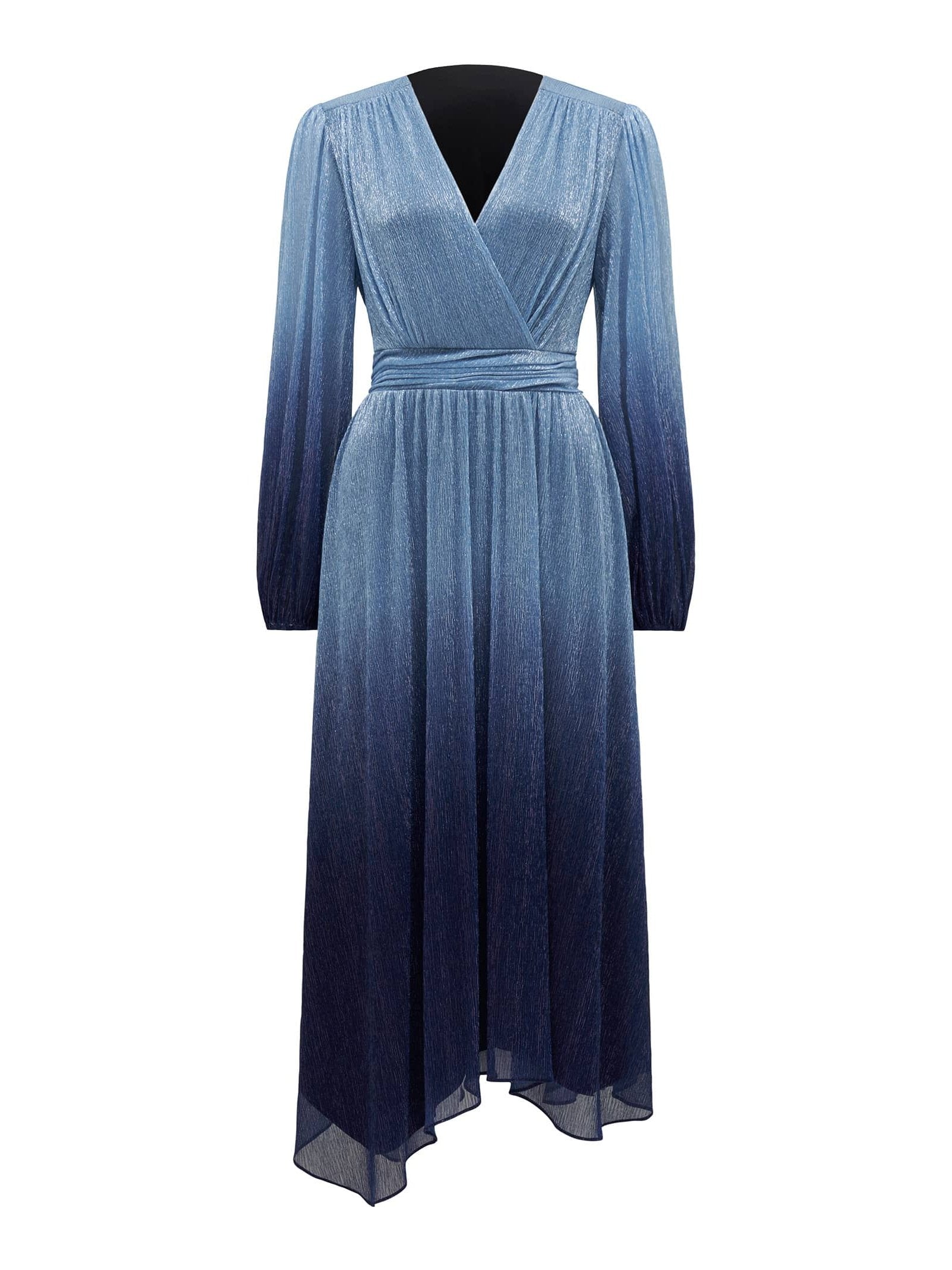  Gisele Petite Ombre Plisse Maxi Dress