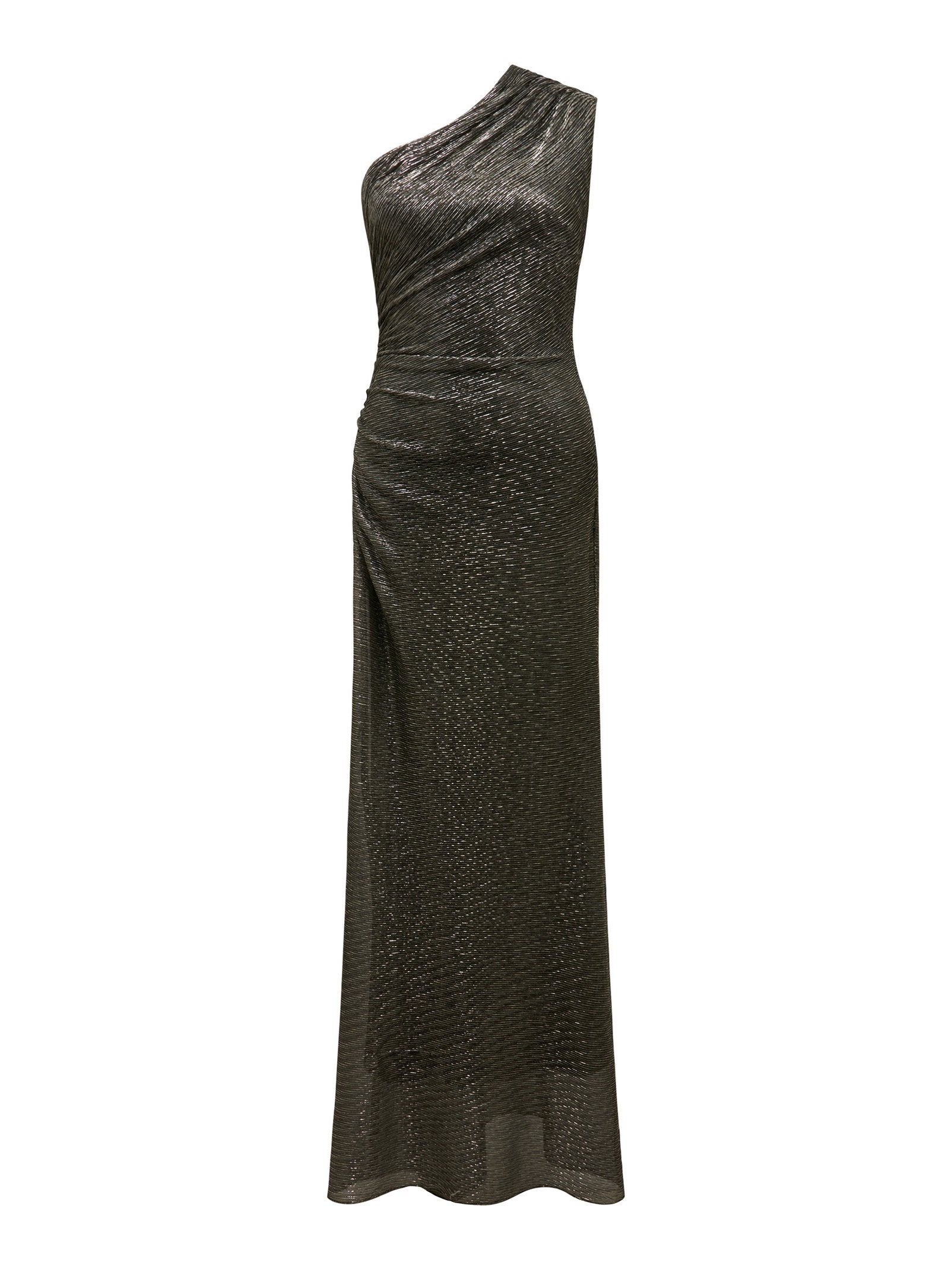  Bridget One Shoulder Plisse Maxi Dress
