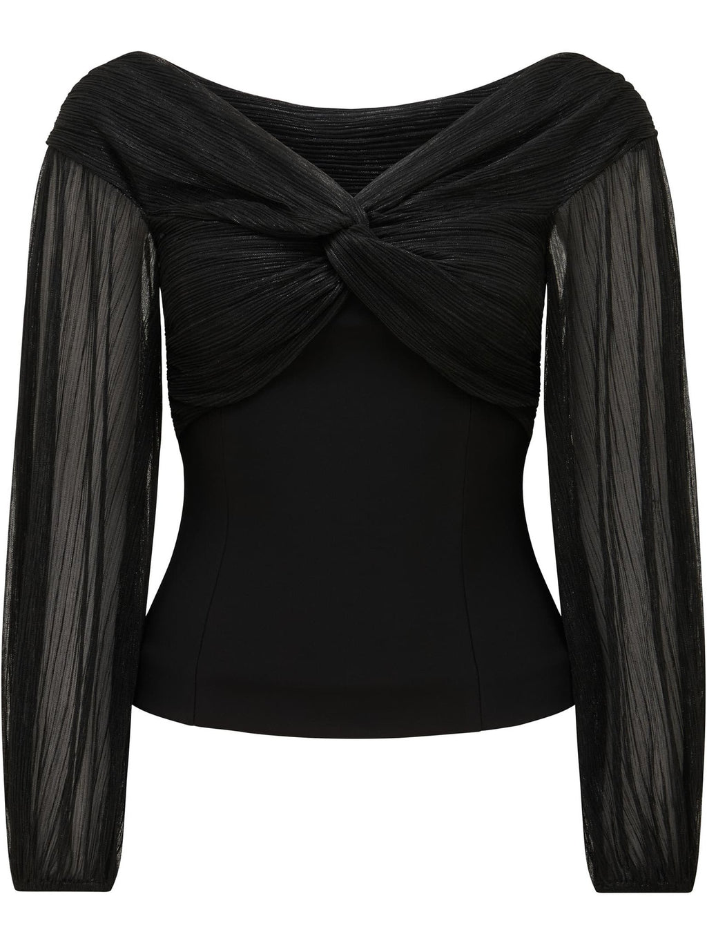  Alyssa Twist Front Plisse Top