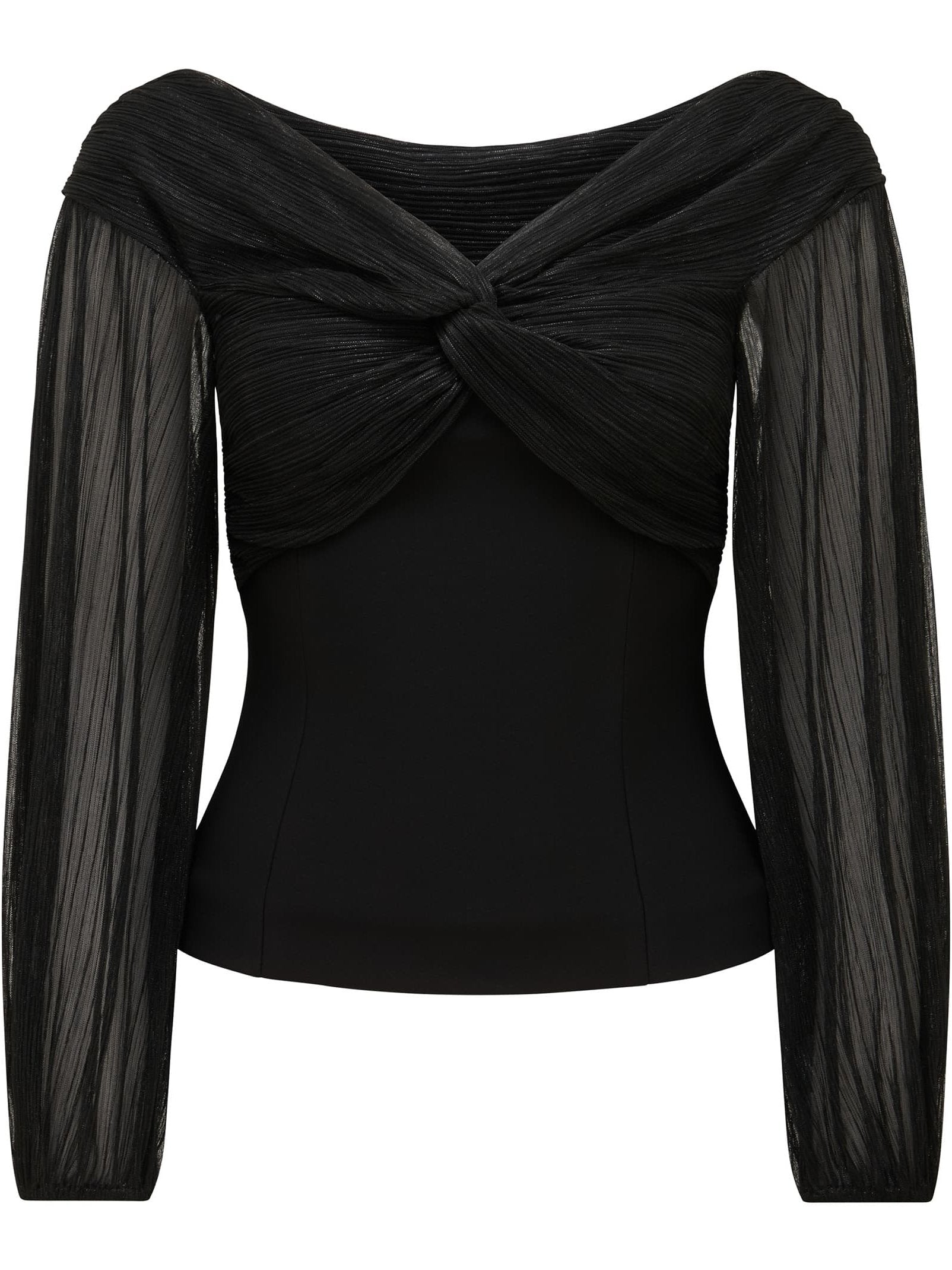  Alyssa Twist Front Plisse Top