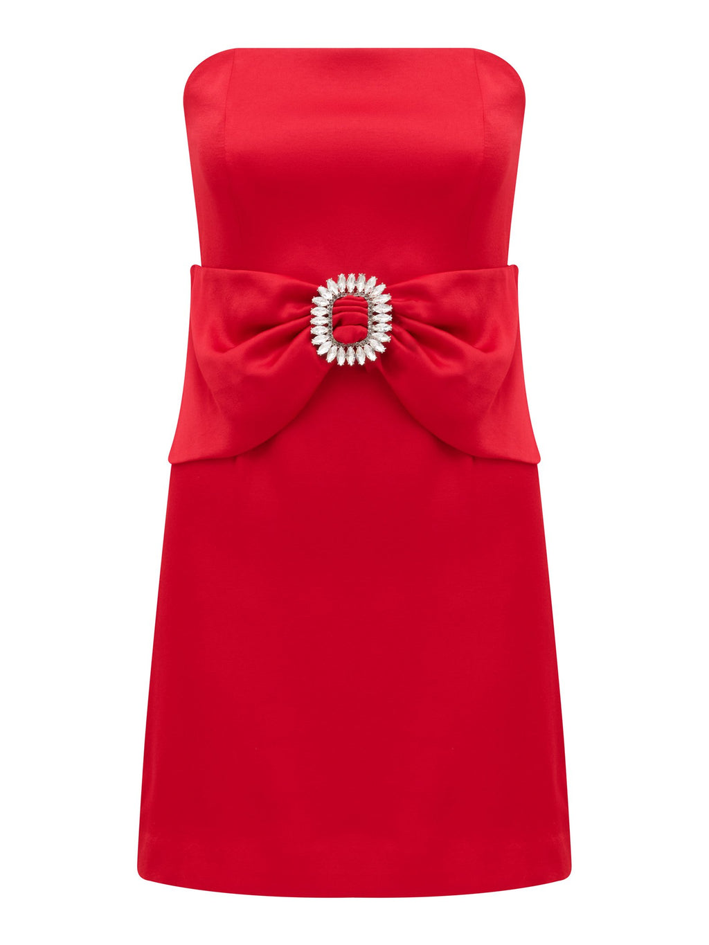  Sanji Satin Strapless Mini Dress