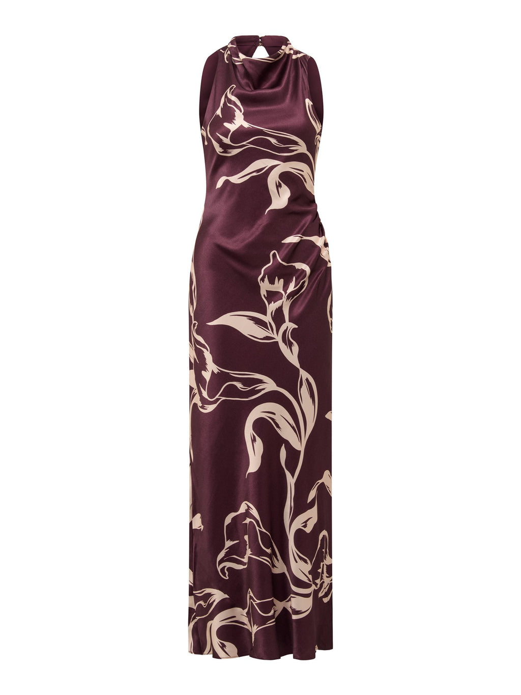  Michelle Open Back Satin Maxi Dress